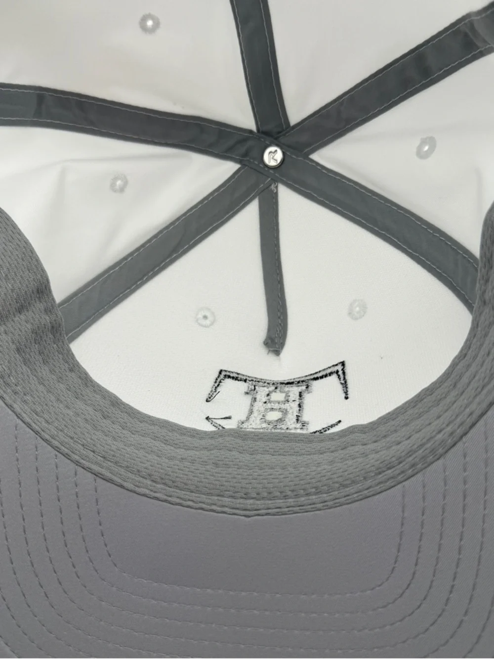 Houston Baseball Logo Five Panel Cap SnapBack White w/ Black Cord Richardson 25B